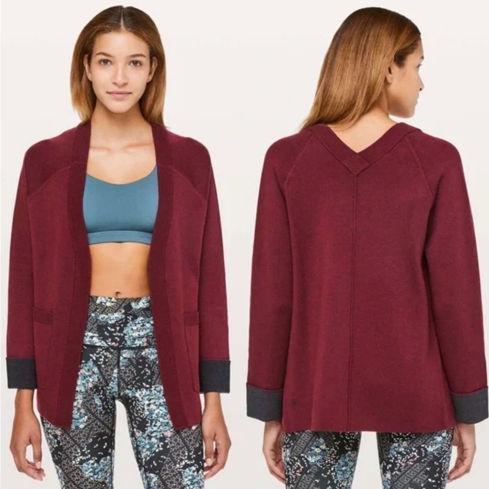 Lululemon Reverse Me Wrap in Savannah / Heathered Black Size 4